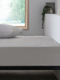 Grey polycotton deep fitted sheet, UK version