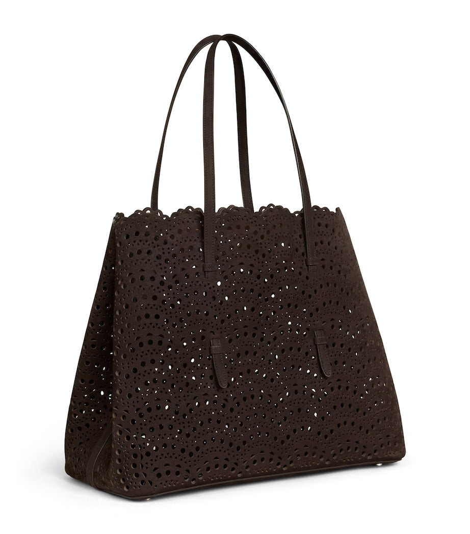 Alaïa Mina Vienne top handle leather bag medium, imported from the UK
