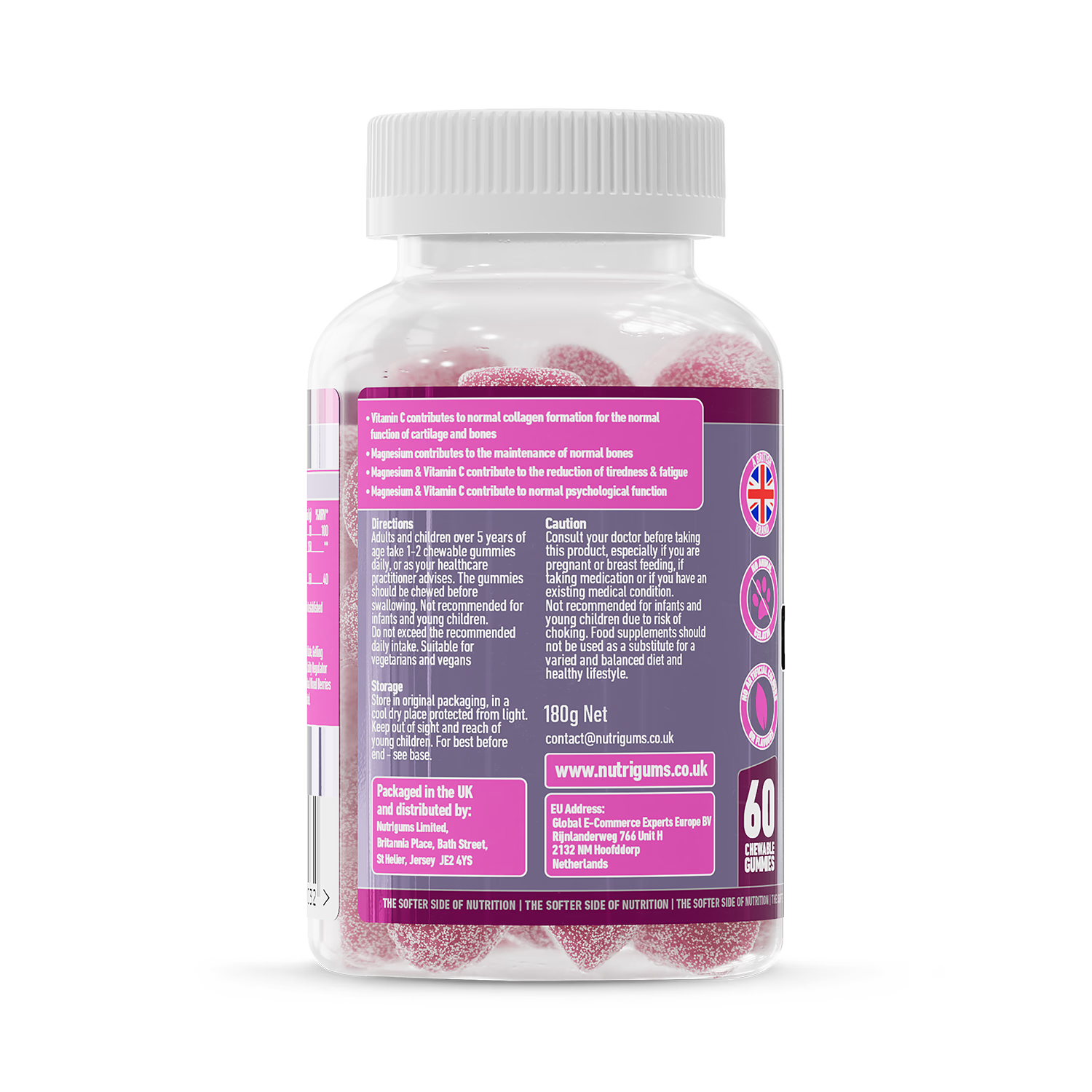 Nutrigums magnesium citrate gummies 60 count - British product