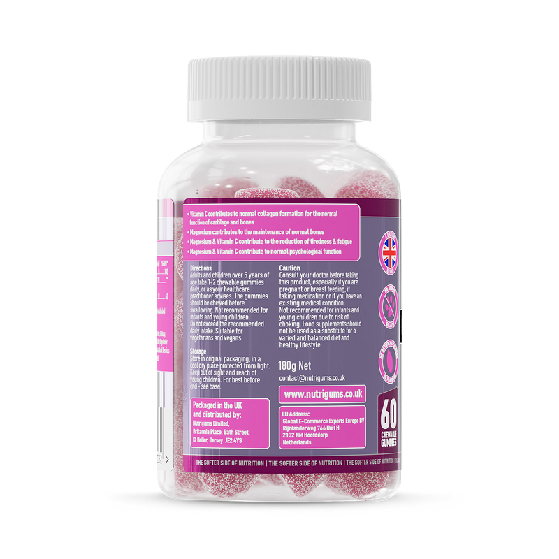 Nutrigums magnesium citrate gummies 60 count - British product