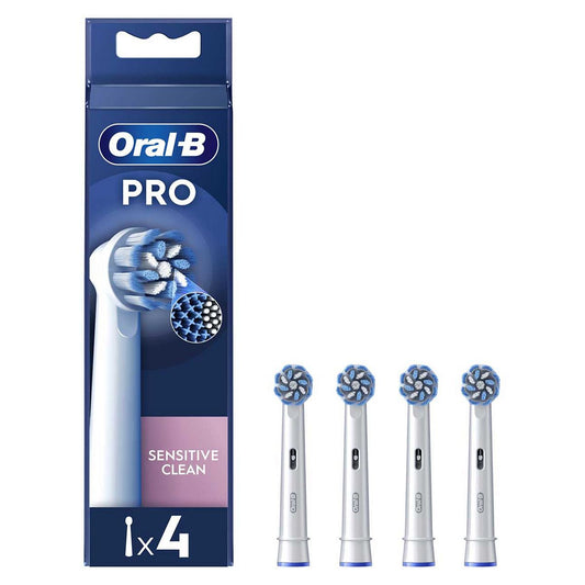 Oral-B Sensitive Clean Toothbrush Head, 4 Pack Dental Boots   