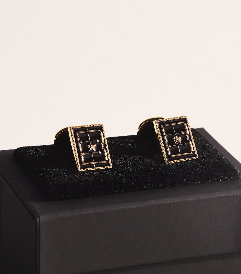 Deakin & Francis Vault Cufflinks gold-tone enamel, imported from the UK