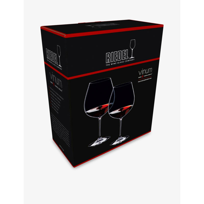Riedel burgundy glasses pair lead crystal 21cm, imported from the UK