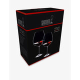 Riedel burgundy glasses pair lead crystal 21cm, imported from the UK