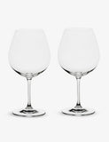 Riedel burgundy glasses pair lead crystal 21cm, imported from the UK