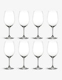 Vinum Bordeaux wine glasses set of eight 28cm - British product