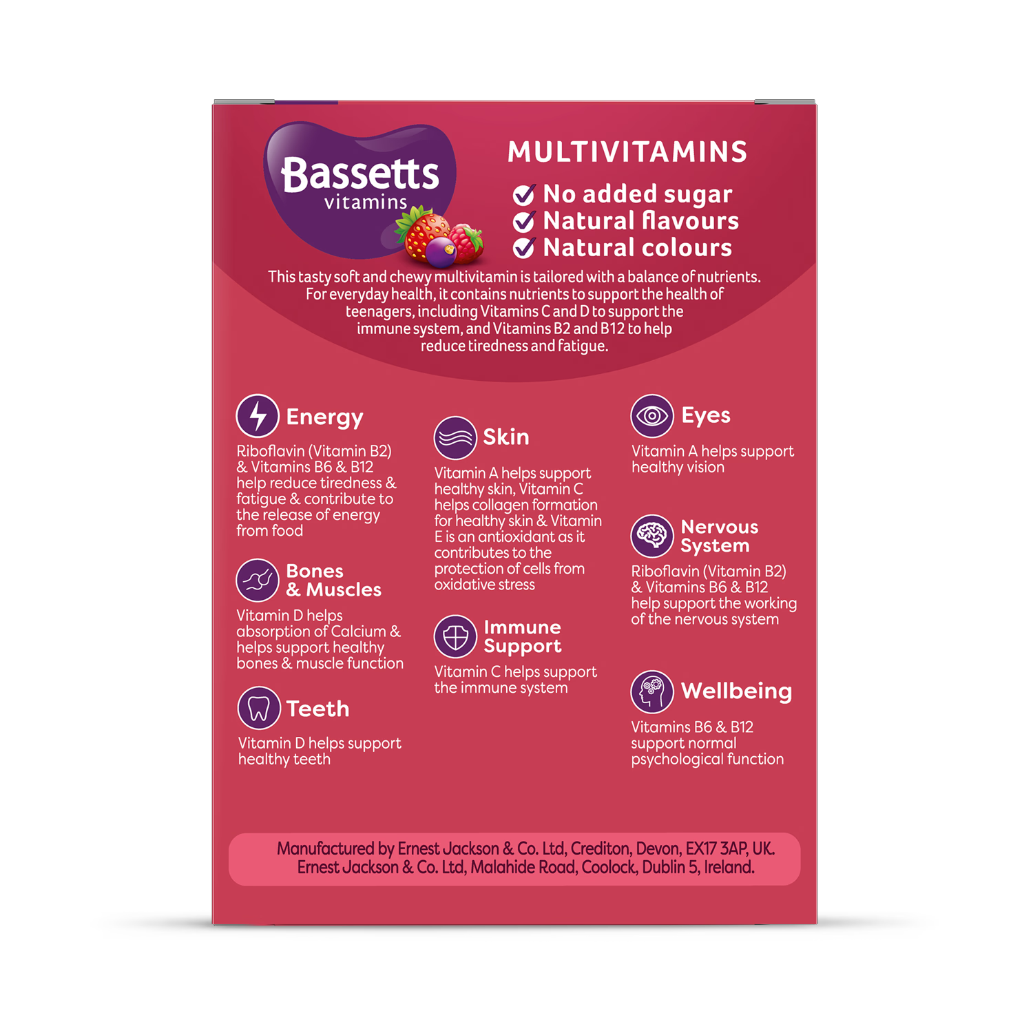 Bassetts multivitamin gummies Summer Berries 30 count - British product
