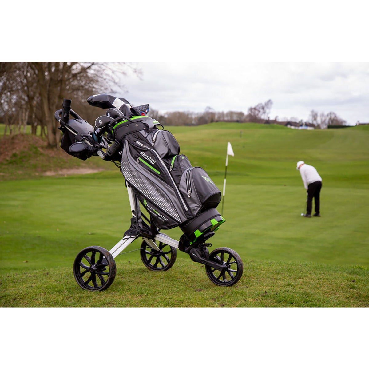 BagBoy Nitron Lightweight Golf Trolley - Black and Red, Graphite and Charcoal, Grey and Lime