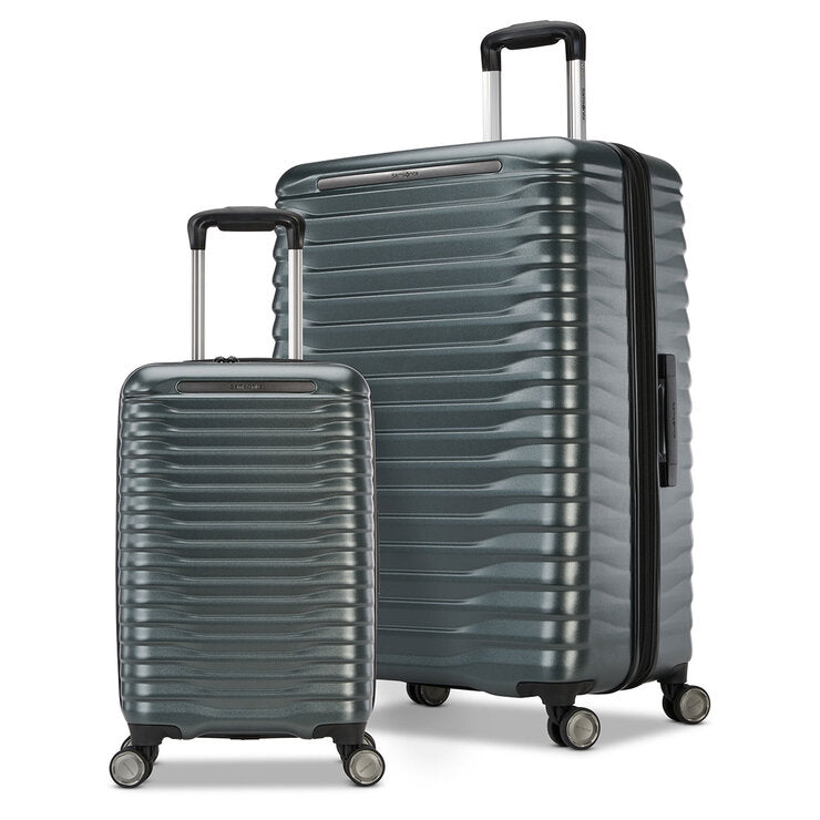 Samsonite hardside 2 piece luggage set black green - British product