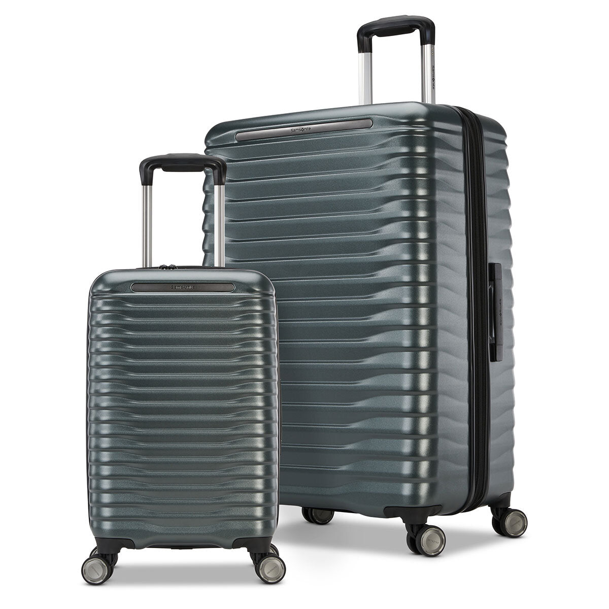 Samsonite hardside 2 piece luggage set black green - British product