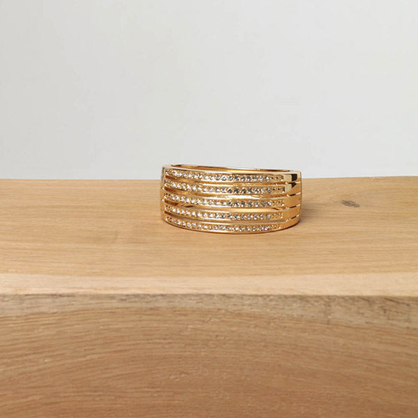 Izabel London diamante multi-row metallic bracelet, imported from the UK