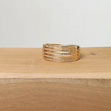 Izabel London diamante multi-row metallic bracelet, imported from the UK