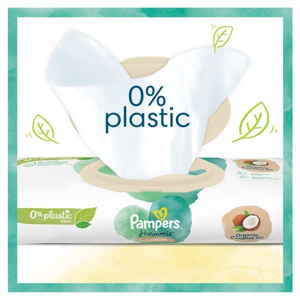 Pampers Harmonie Coco Baby Wipes Plastic Free 44 pack GOODS Superdrug   