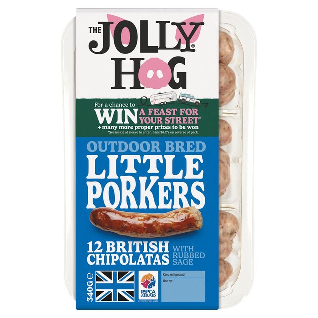 The Jolly Hog Little Porker Chipolata Sausages   340g