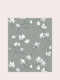Laura Ashley Slate Magnolia Grove wallpaper sample A4, UK version