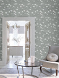 Laura Ashley Slate Magnolia Grove wallpaper sample A4, UK version