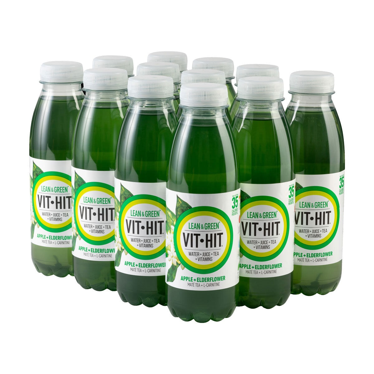 VIT HIT Juice Drink Apple Elderflower 12 x 500ml (British brand)