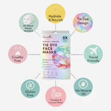 Danielle Creations tie dye hyaluronic acid sheet masks 5 pack - British product