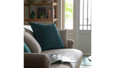 Argos Habitat Velvet Plain Cushion Teal 55x55cm- Buy online at McGrocer
