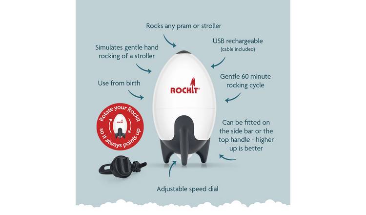 Rockit rechargeable portable rocker 21.7cm - British product