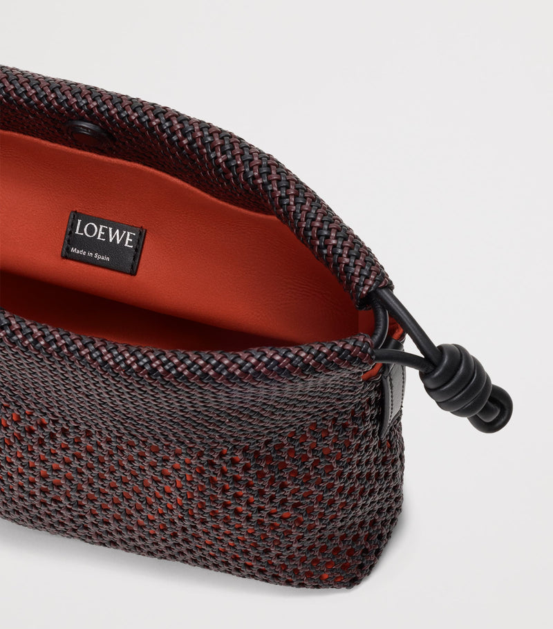 LOEWE Flamenco woven leather clutch bag, UK version