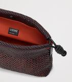 LOEWE Flamenco woven leather clutch bag, UK version