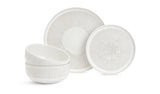 Habitat Wax Resist 12 Piece Stoneware Dinner Set - White GOODS Argos