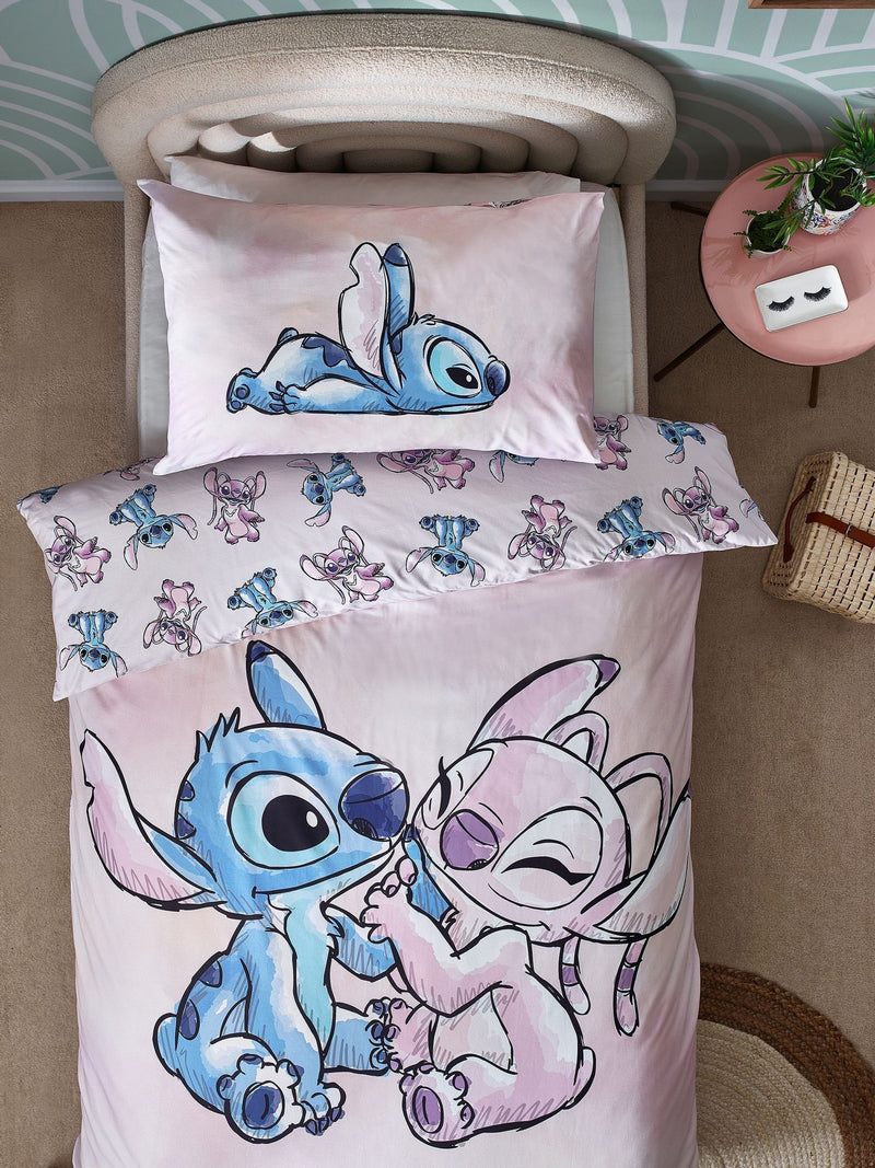 NEXT Lilo & Stitch purple reversible duvet cover and pillowcase set, UK version