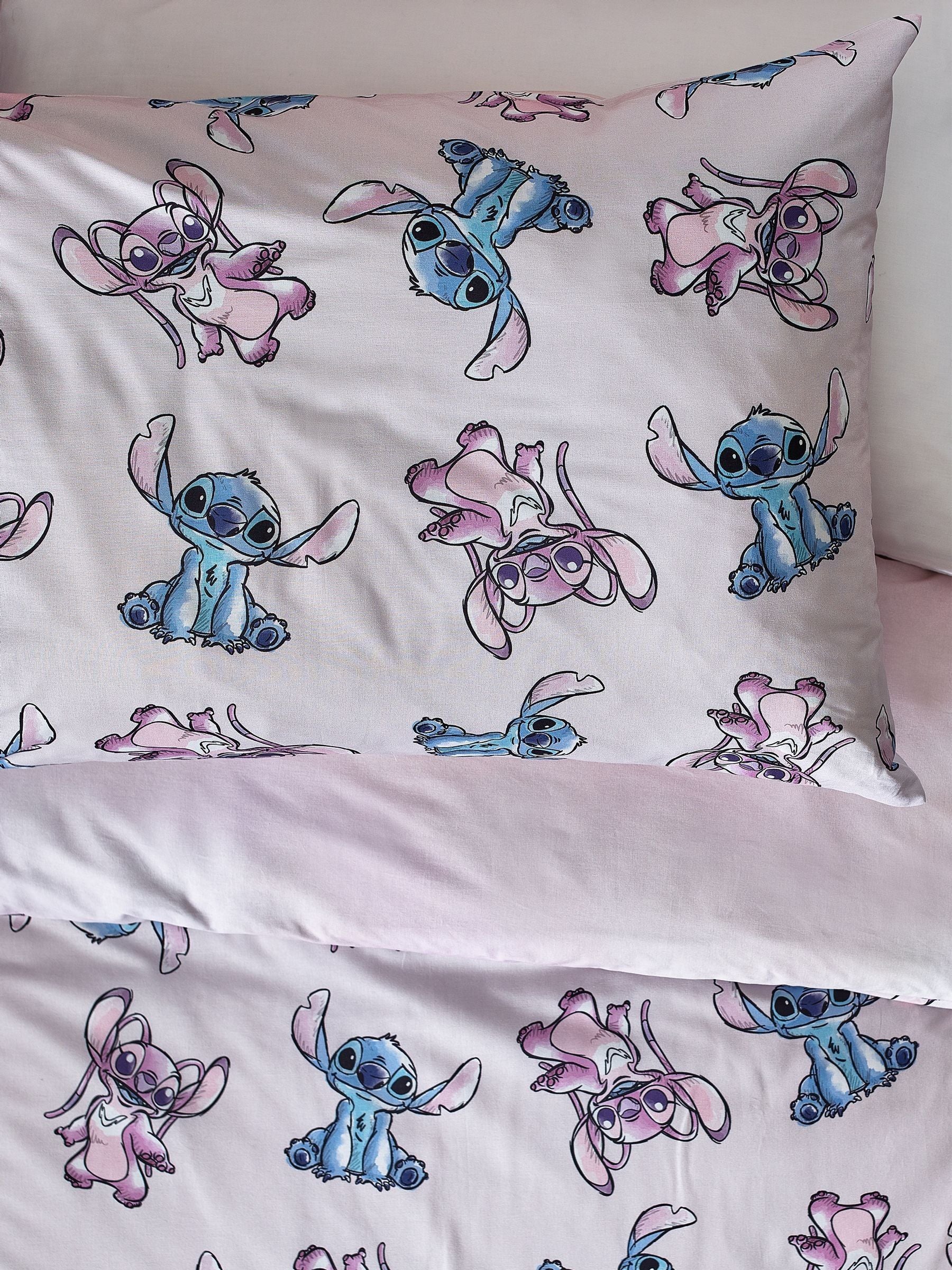 NEXT Lilo & Stitch purple reversible duvet cover and pillowcase set, UK version