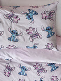 NEXT Lilo & Stitch purple reversible duvet cover and pillowcase set, UK version