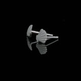 Revere sterling silver seashell stud earrings 6.9mm, UK version