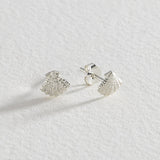 Revere sterling silver seashell stud earrings 6.9mm, UK version