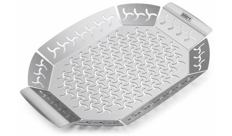 Weber premium large steel grilling basket - British product
