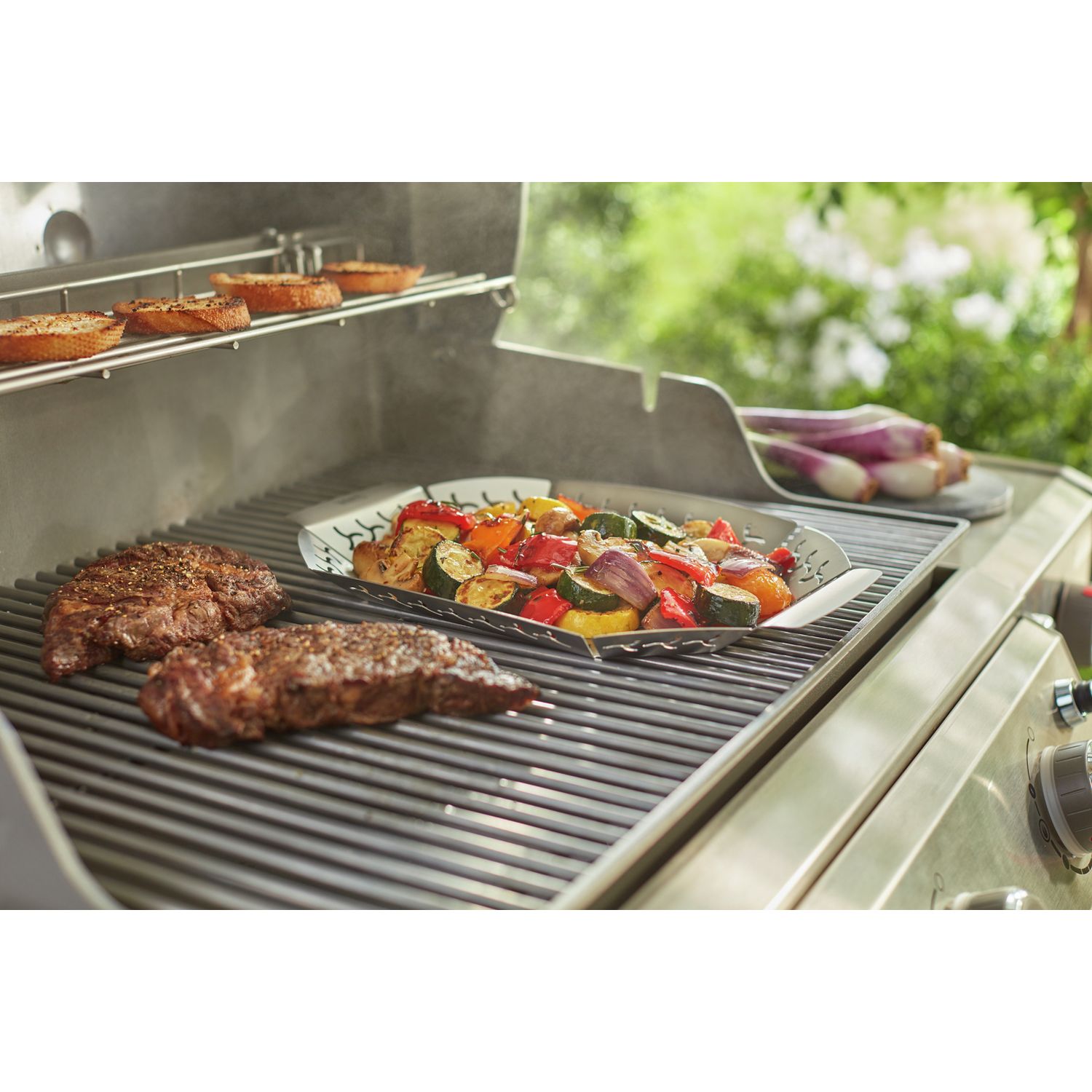 Weber premium large steel grilling basket - British product