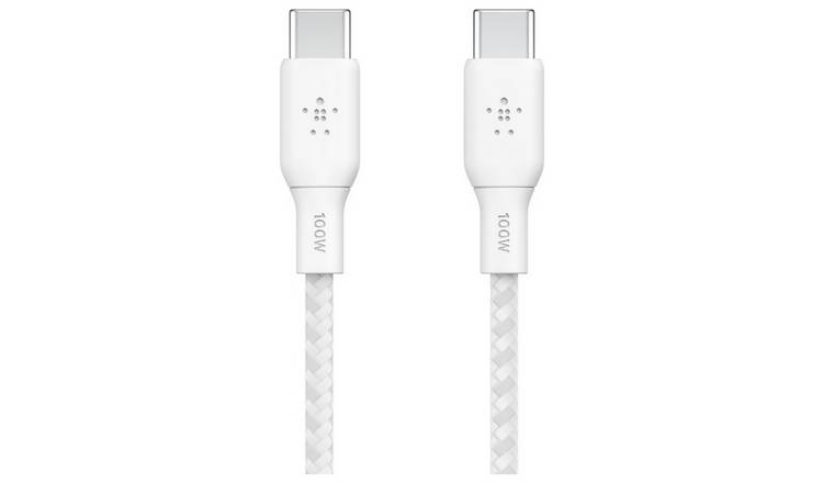 Belkin braided USB-C cable 2m white (British brand)