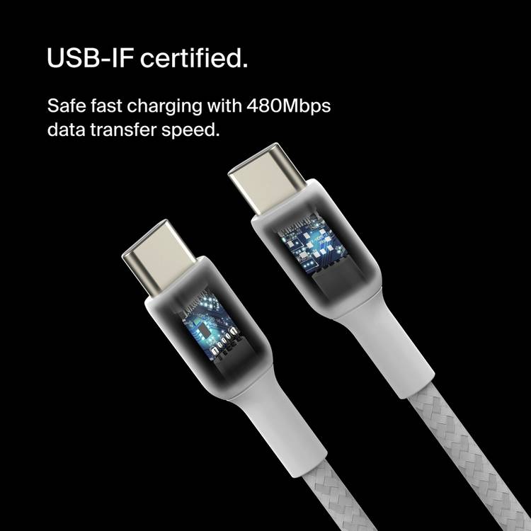 Belkin braided USB-C cable 1m - British product