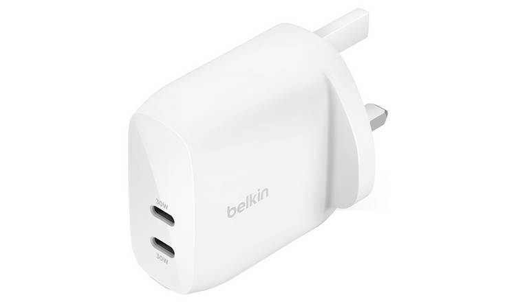 Belkin 60W USB-C dual port wall charger - British product