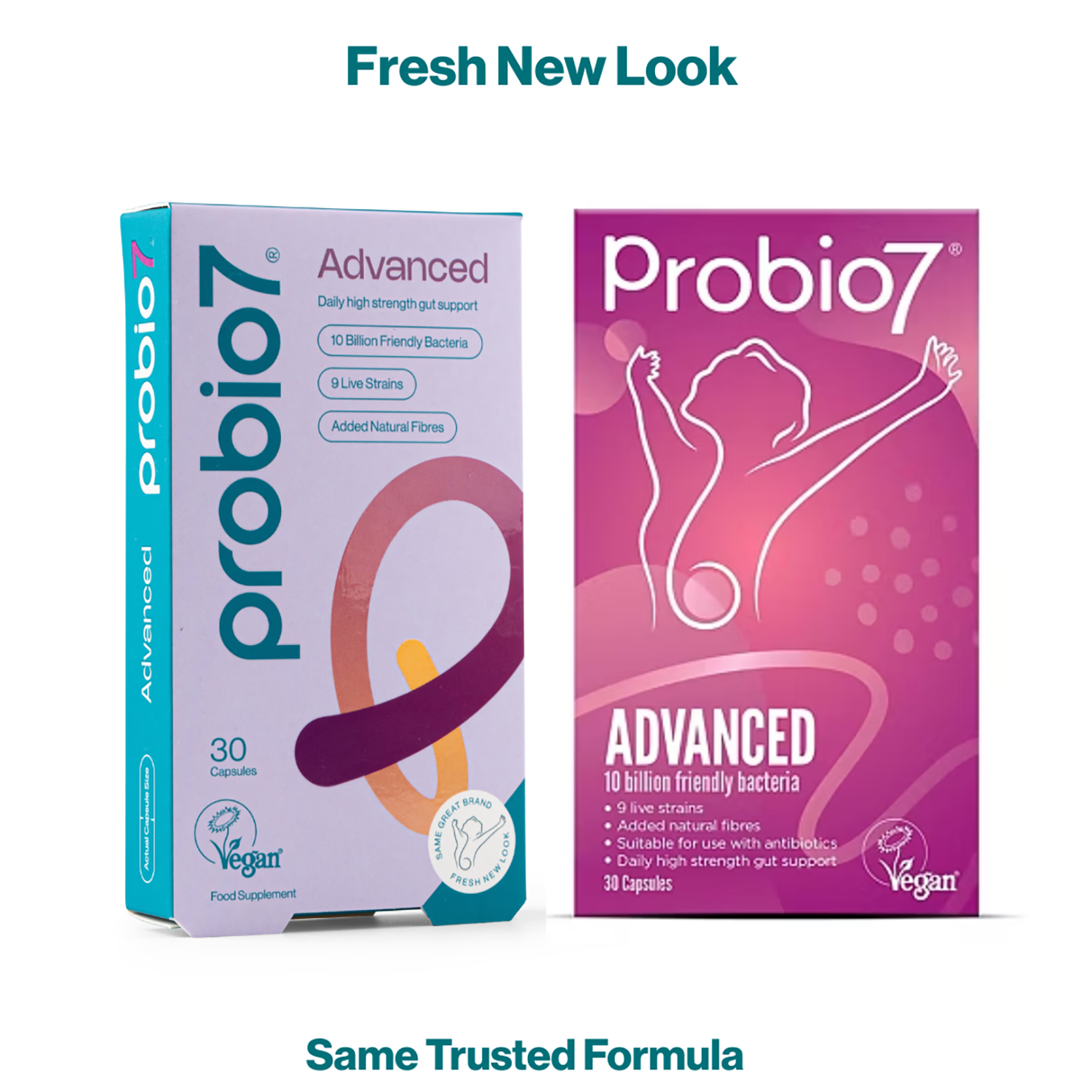 Probio7 Advanced Formula probiotic supplement 30 capsules, imported from the UK