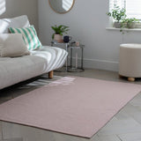Argos Home pink cotton flatweave rug 60x90cm, imported from the UK