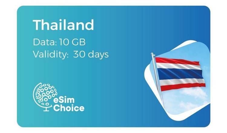 eSimChoice Thailand Travel eSIM - 30 Days - 10GB GOODS Argos