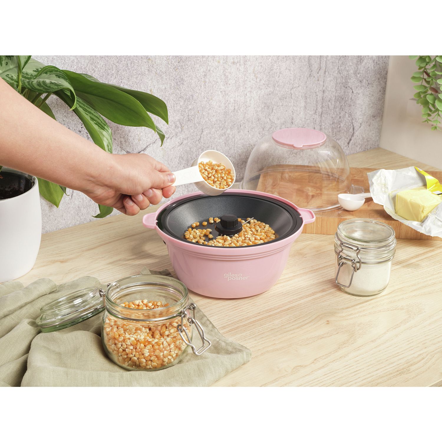 Giles & Posner mini popcorn maker, imported from the UK