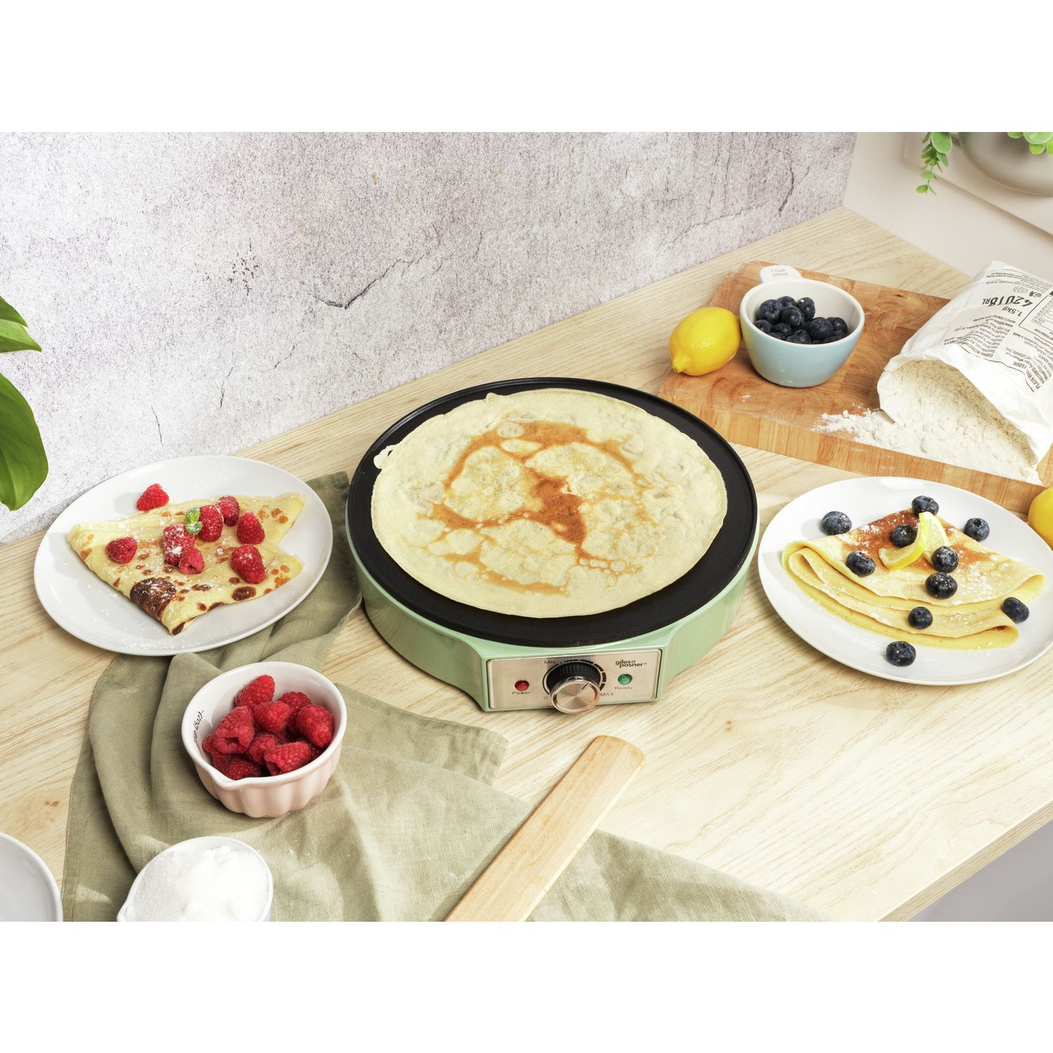 Giles & Posner electric crepe maker green, UK version