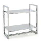 Habitat 2 tier chrome shelf unit and towel rail - British product
