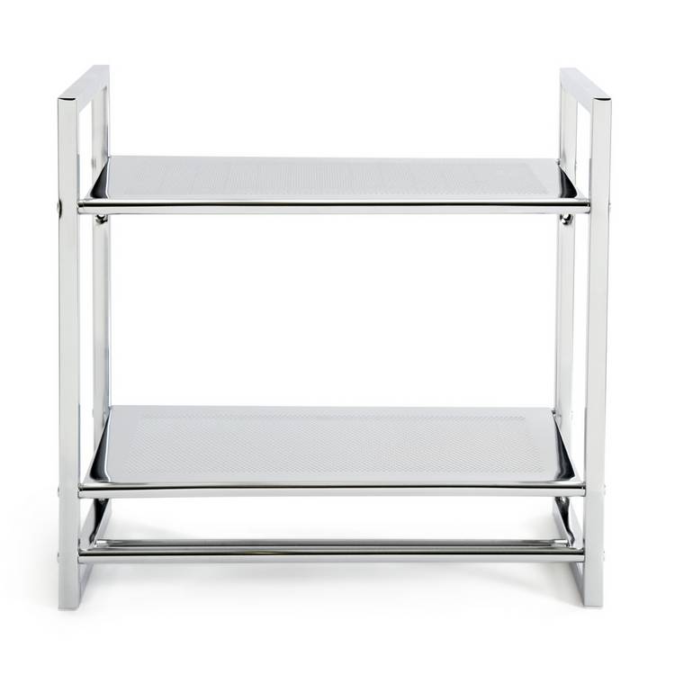 Habitat 2 tier chrome shelf unit and towel rail - British product