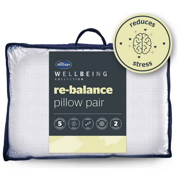 Silentnight stress relieving pillows pair, UK version