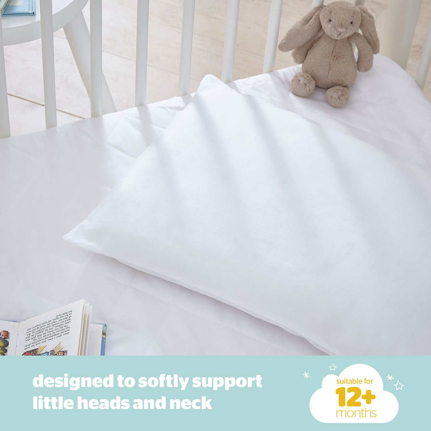 Silentnight anti allergy cot bed pillow 60x40cm - British product