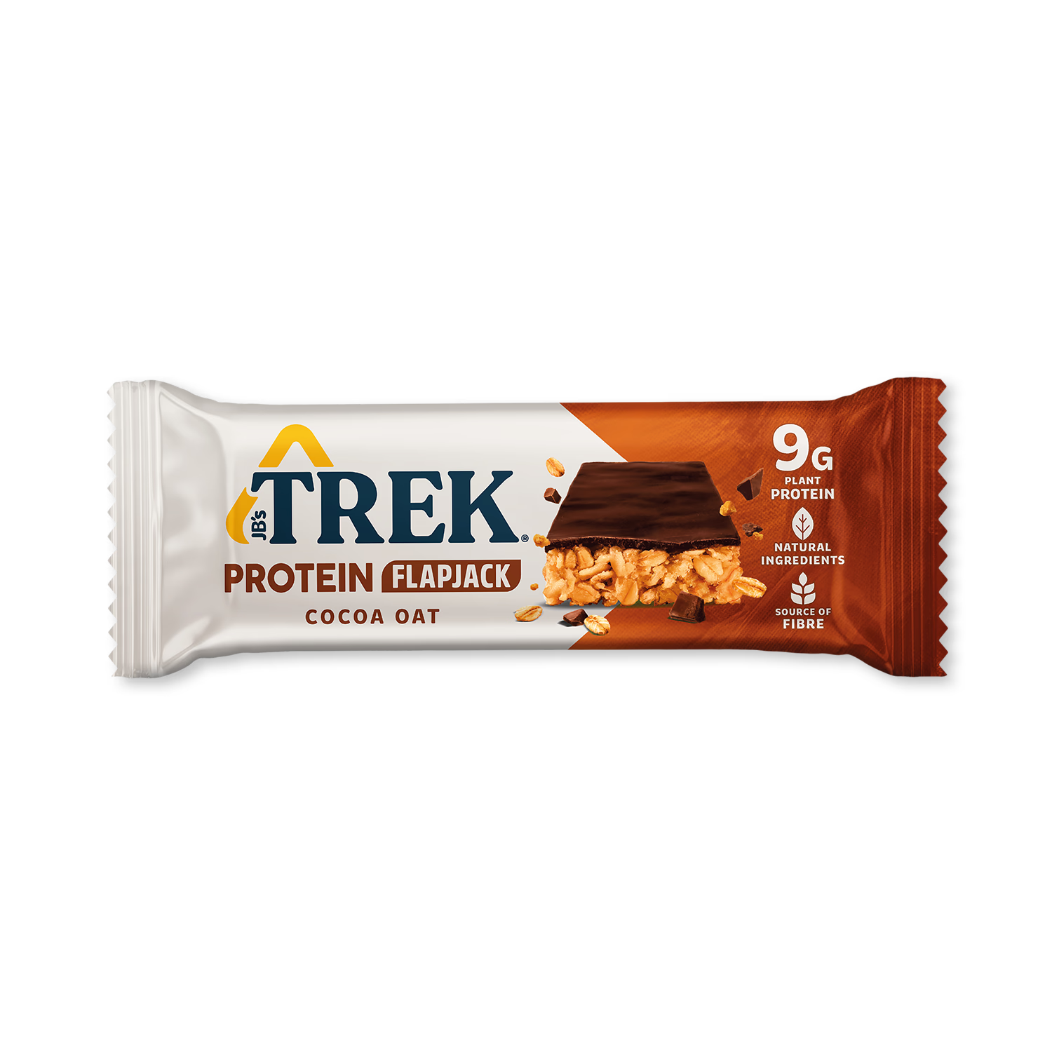 Trek cocoa oat protein flapjack 50g (British brand)
