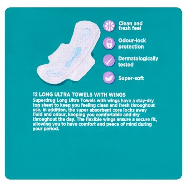 Superdrug Super Ultra Winged Panty Liners X12