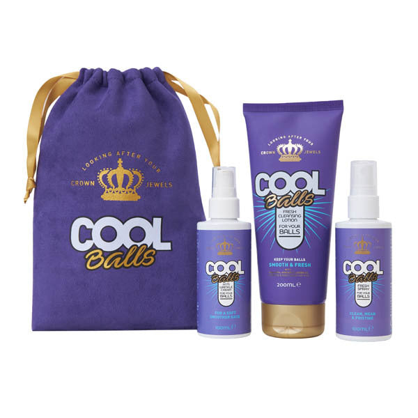 Cool Balls grooming kit gift set (British brand)