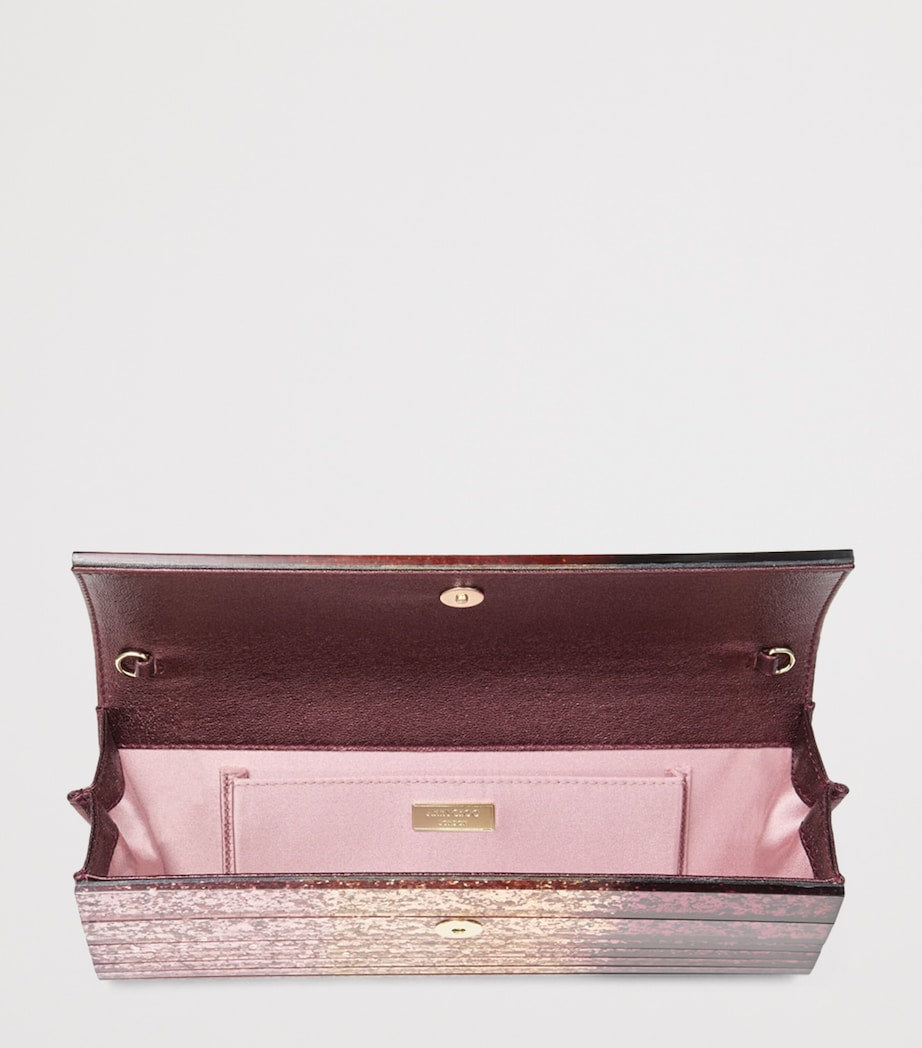 Jimmy Choo Sweetie glitter clutch bag ombré design (British brand)